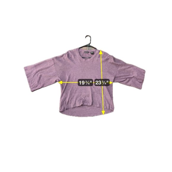 Moda International Purple Loose Fit Sweater Cashmere Blend Sz Small - Picture 7 of 8